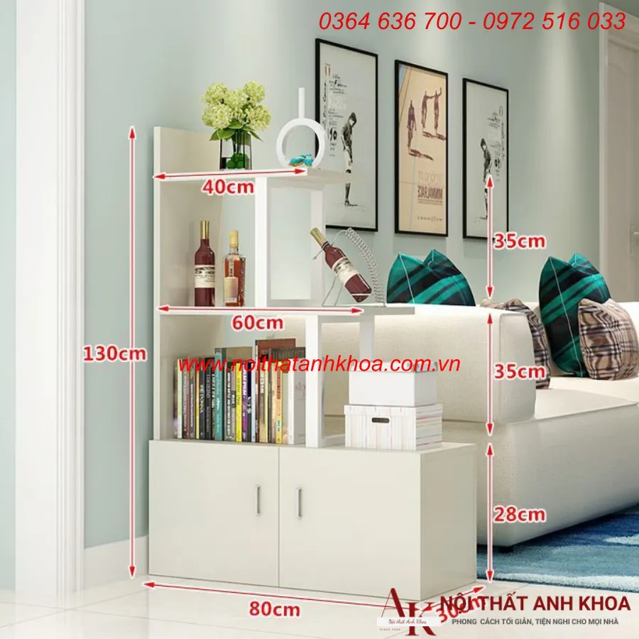 Mẫu Kệ Sách Đẹp Gỗ Công Nghiệp Thiết Kế Nhỏ Gọn