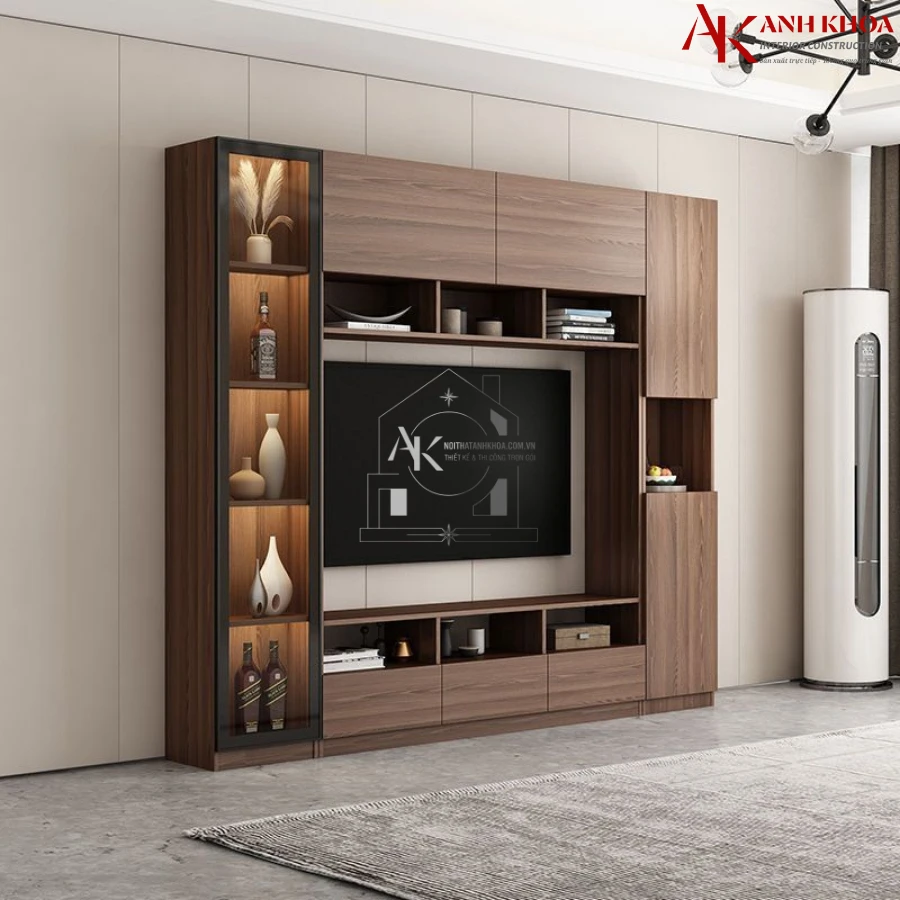 Mẫu Kệ Tivi Gỗ Công Nghiệp Thiết Kế Hiện Đại