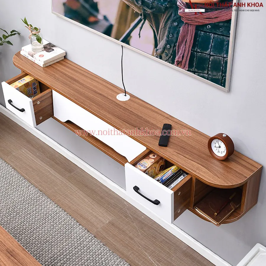 Mẫu Kệ Tivi Treo Tường Phòng Khách Hiện Đại Giá Rẻ