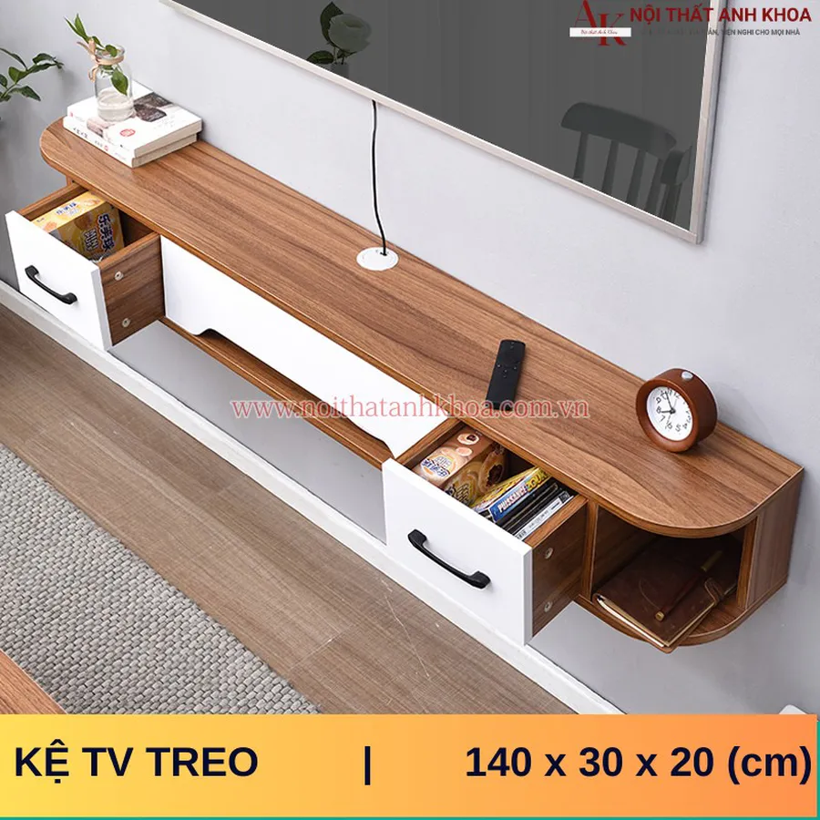 Mẫu Kệ Tivi Treo Tường Phòng Khách Hiện Đại Giá Rẻ