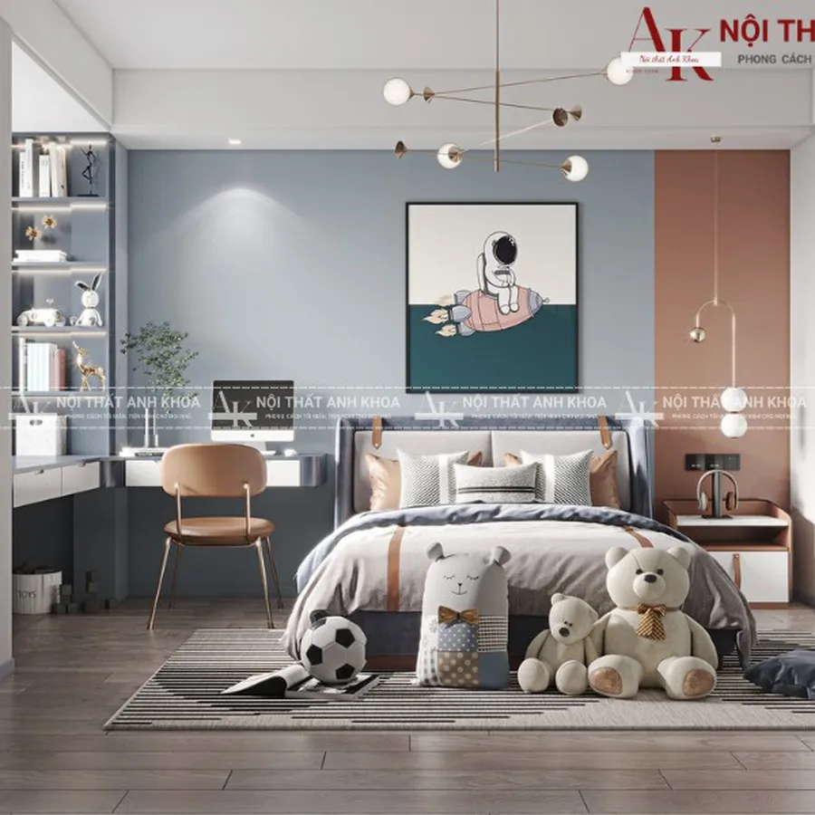 Mẫu Nội Thất Cho Bé Trai Cao Cấp Sang Trọng