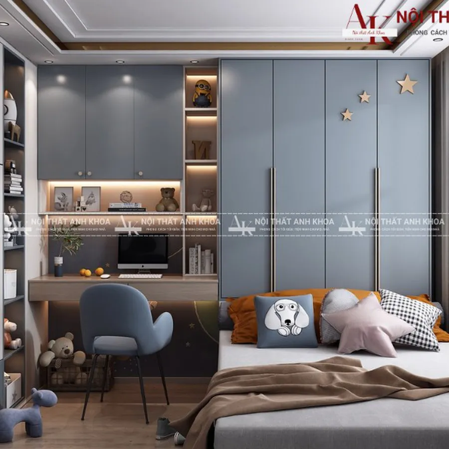 Mẫu Nội Thất Cho Bé Trai Cao Cấp Sang Trọng