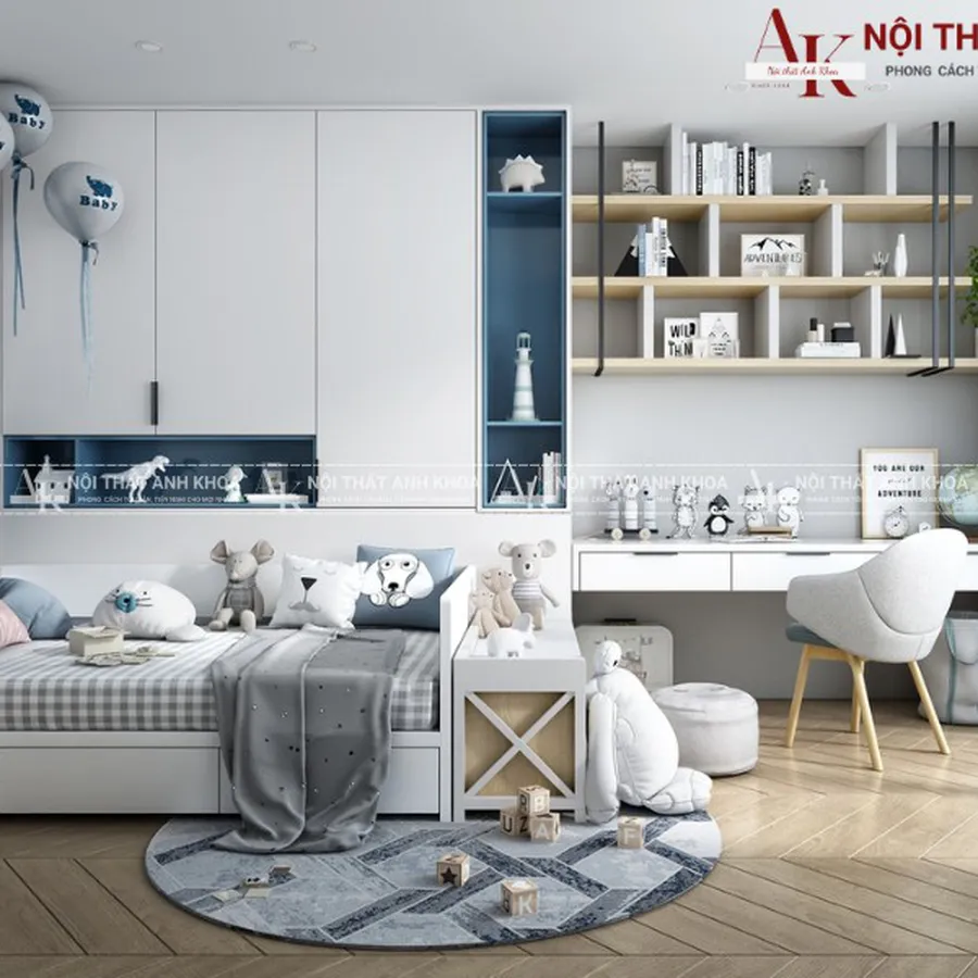 Mẫu Nội Thất Cho Bé Trai Cao Cấp Sang Trọng