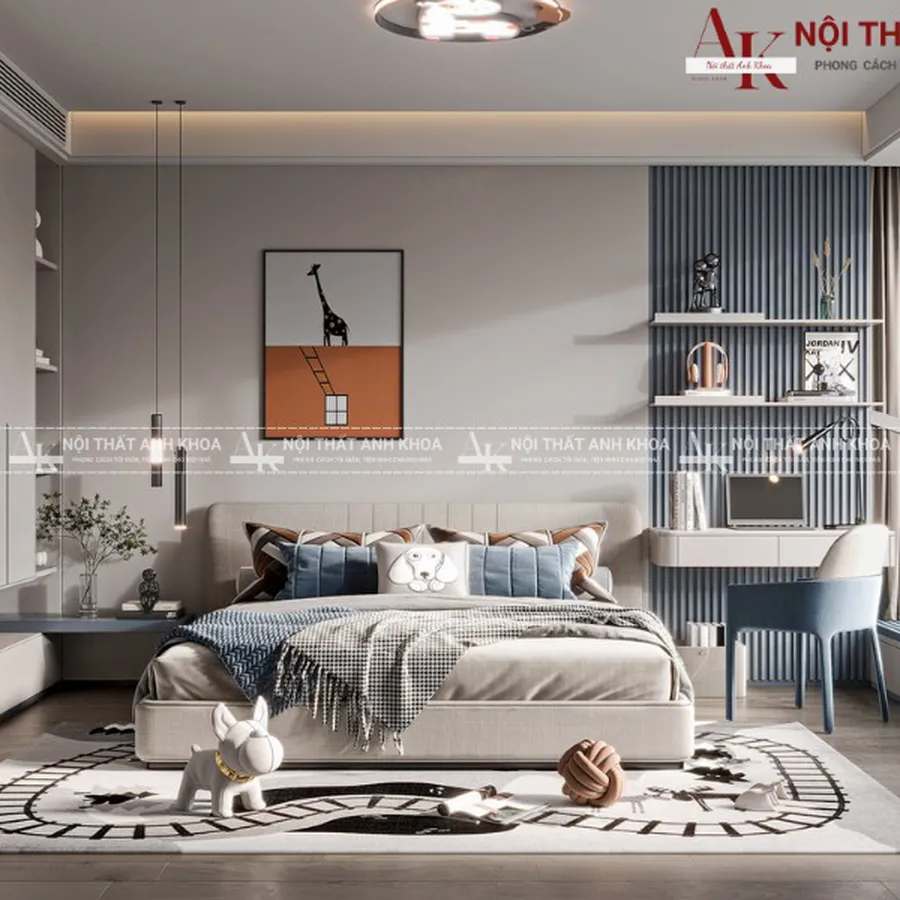 Mẫu Phòng Ngủ Cho Bé Trai Gỗ Công Nghiệp Cao Cấp