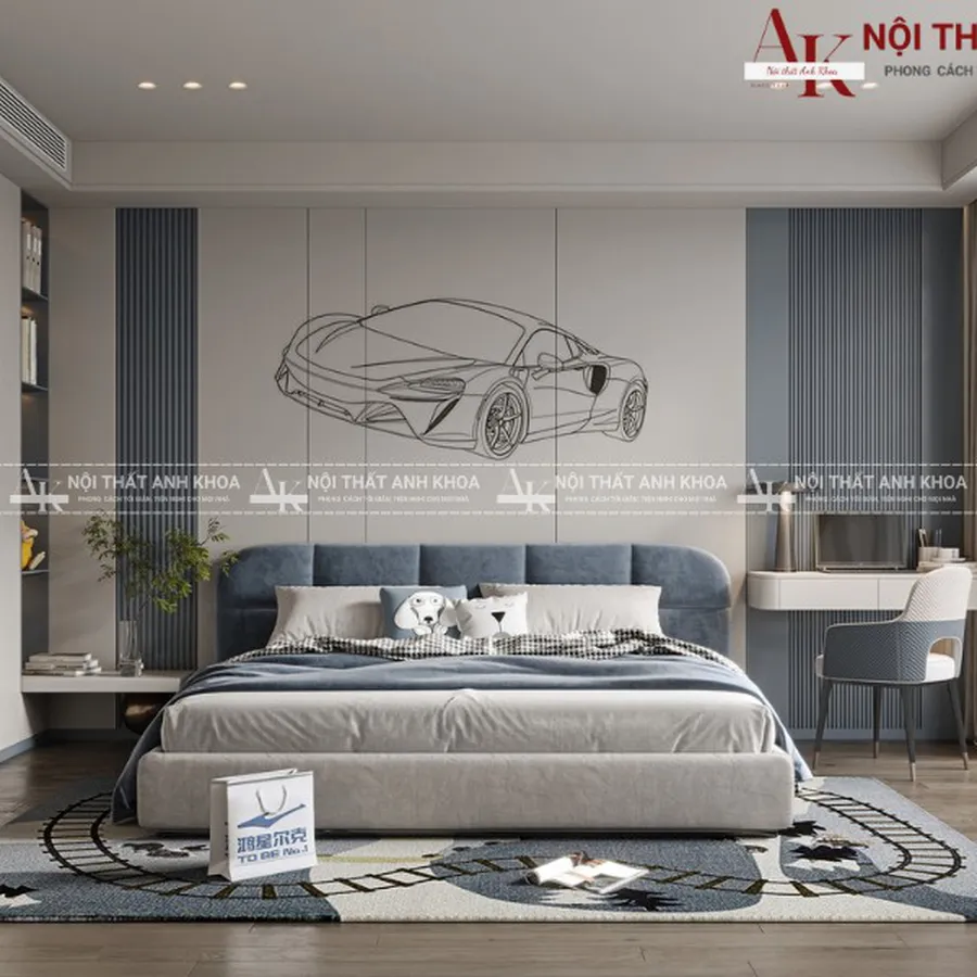 Mẫu Phòng Ngủ Cho Bé Trai Gỗ Công Nghiệp Cao Cấp