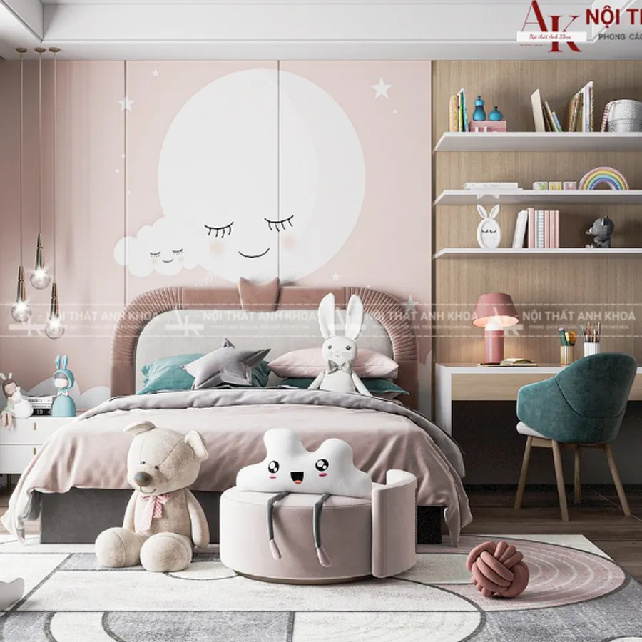 Mẫu Phòng Ngủ Công Chúa Cho Bé Gái