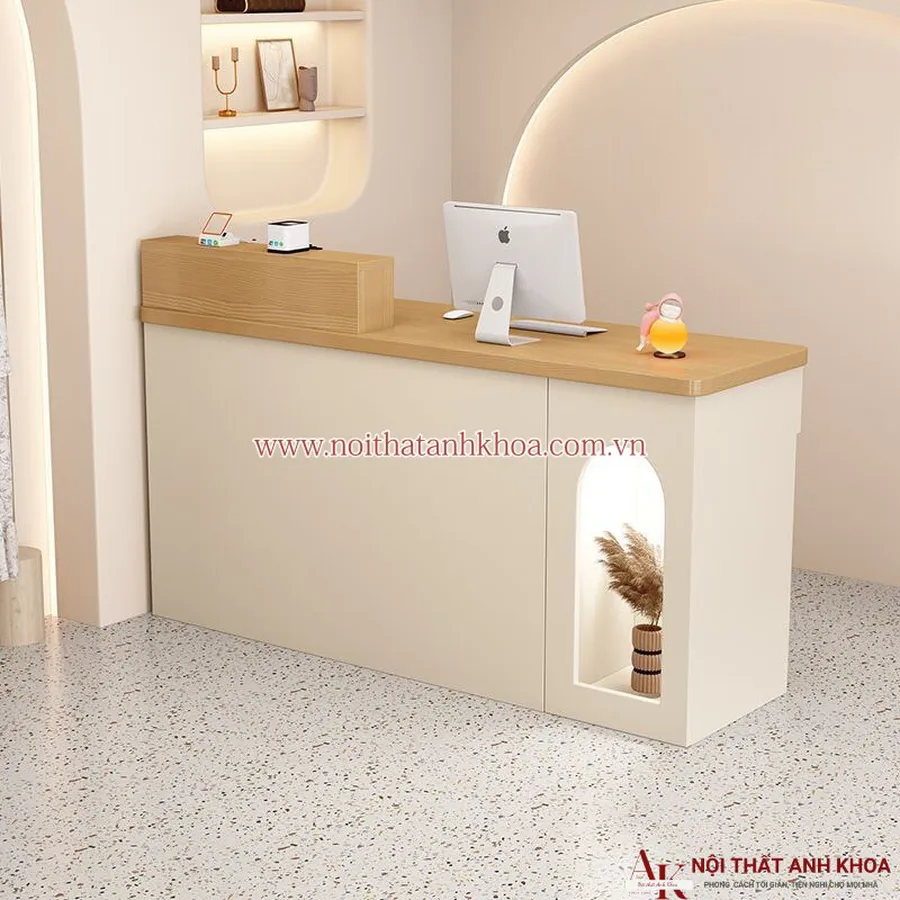 Mẫu Quầy Lễ Tân Chữ I Gỗ Công Nghiệp Giá Rẻ