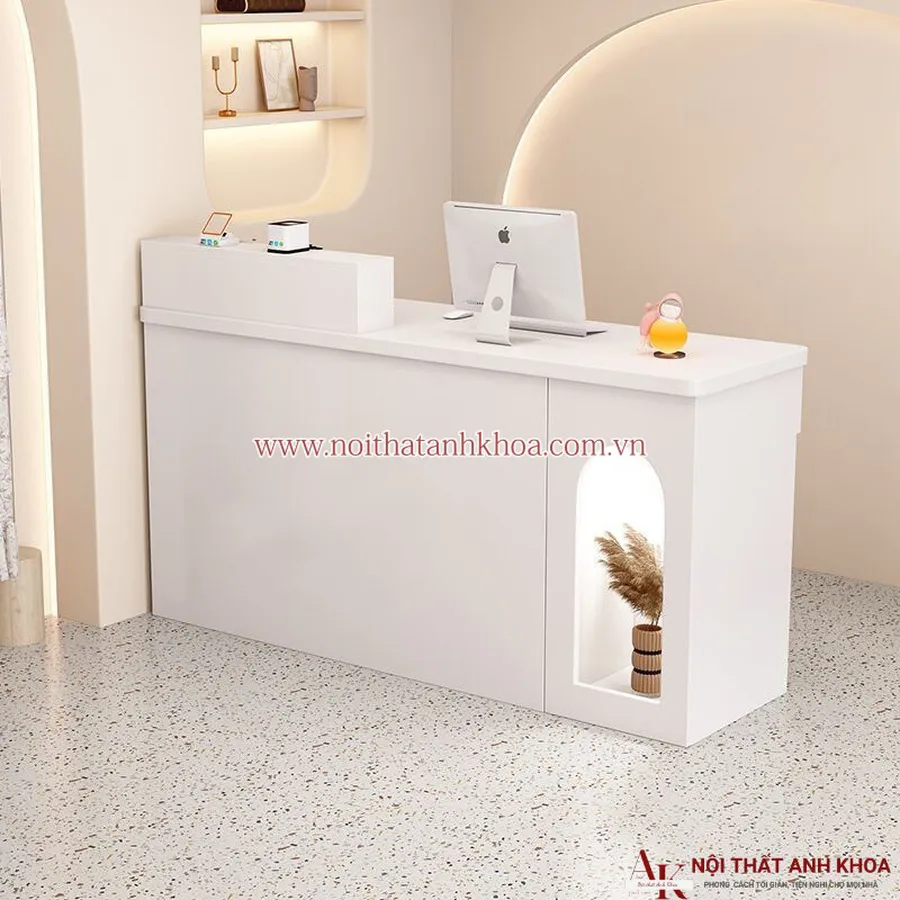 Mẫu Quầy Lễ Tân Chữ I Gỗ Công Nghiệp Giá Rẻ