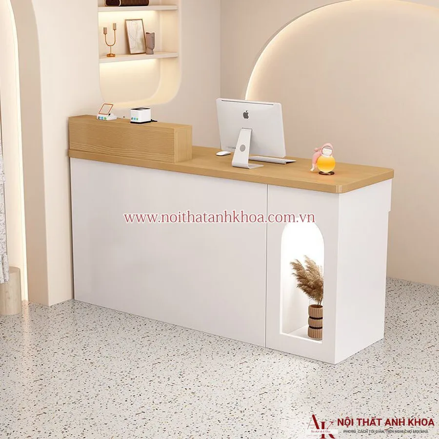 Mẫu Quầy Lễ Tân Chữ I Gỗ Công Nghiệp Giá Rẻ