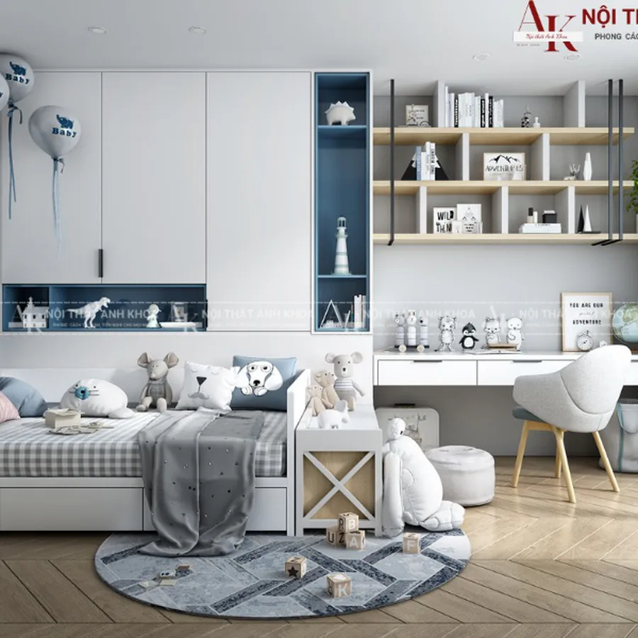 Mẫu Thiết Kế Phòng Ngủ Trẻ Em Đẹp Hiện Đại