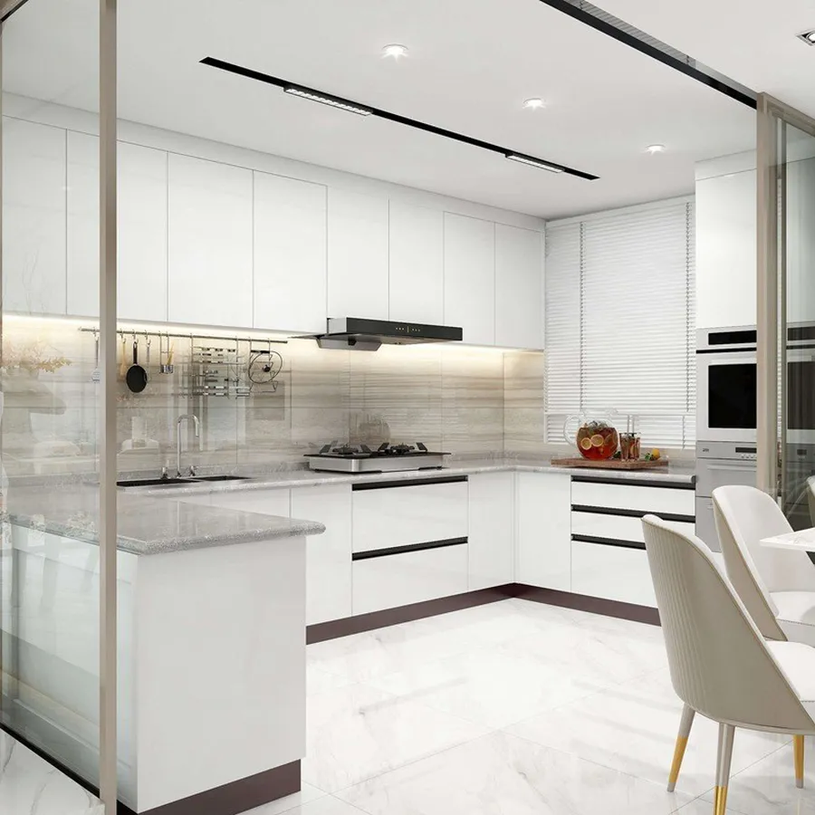 Mẫu Tủ Bếp Đẹp Gỗ MDF Chống Ẩm Hiện Đại Sang Trọng