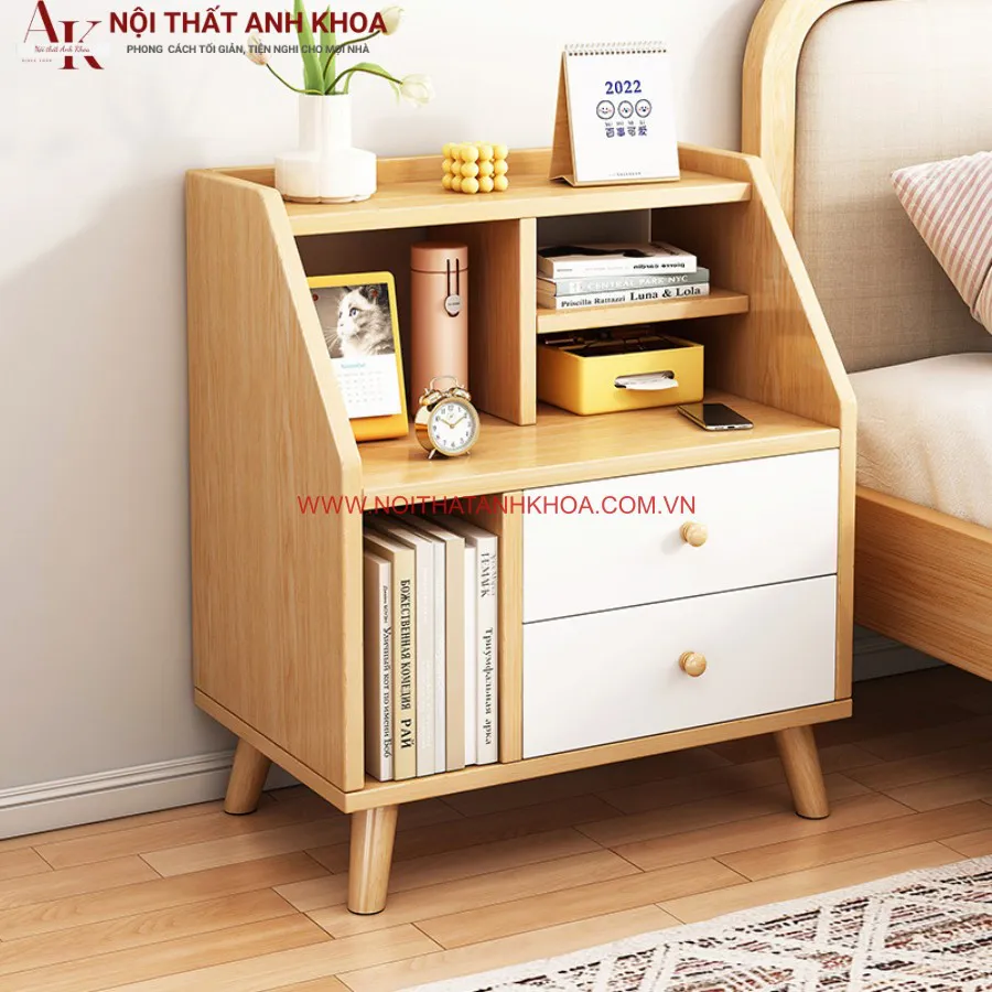 Mẫu Tủ Đầu Giường Gỗ Công Nghiệp Hiện Đại