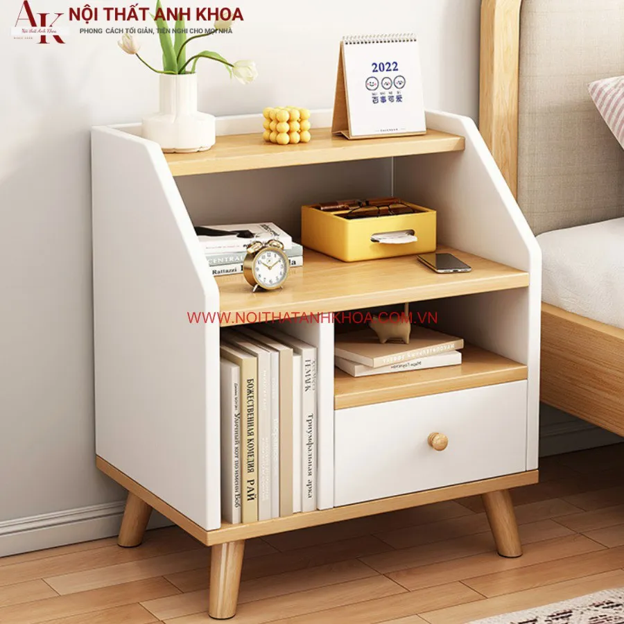 Mẫu Tủ Đầu Giường Gỗ Công Nghiệp Hiện Đại