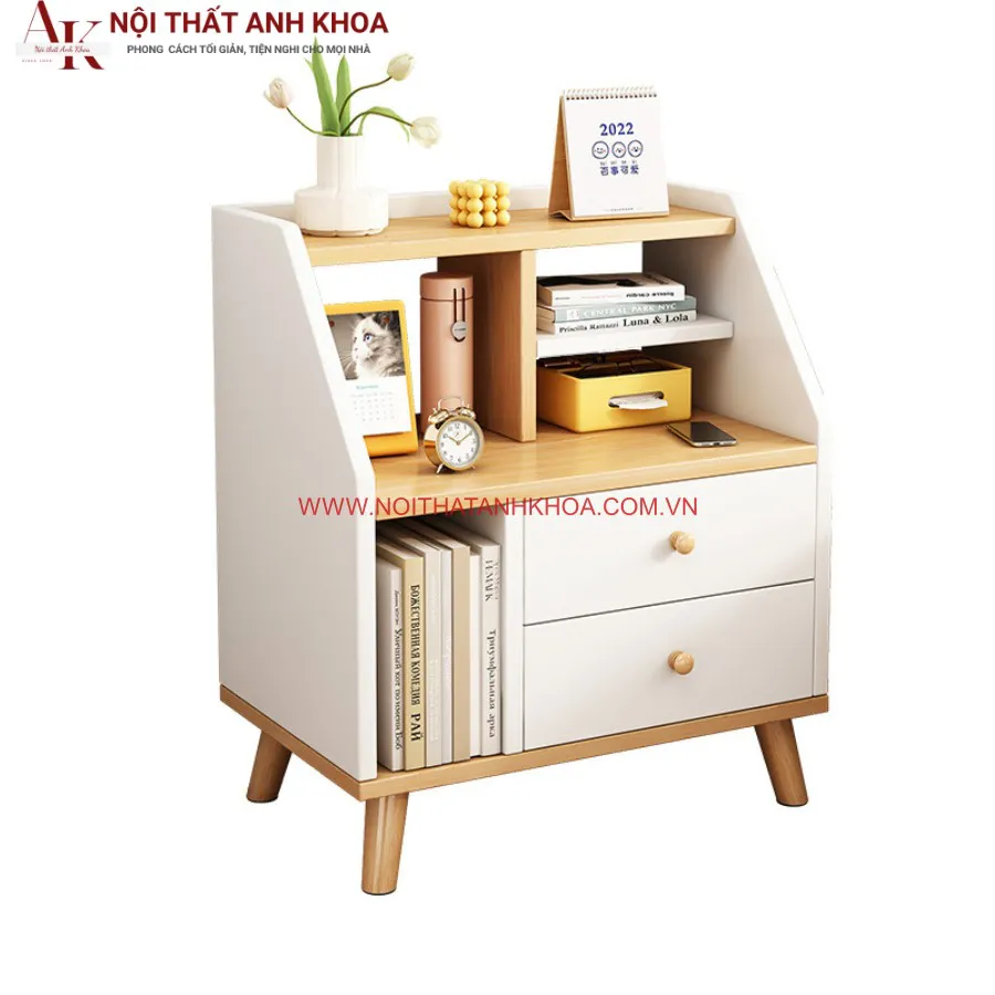 Mẫu Tủ Đầu Giường Gỗ Công Nghiệp Hiện Đại