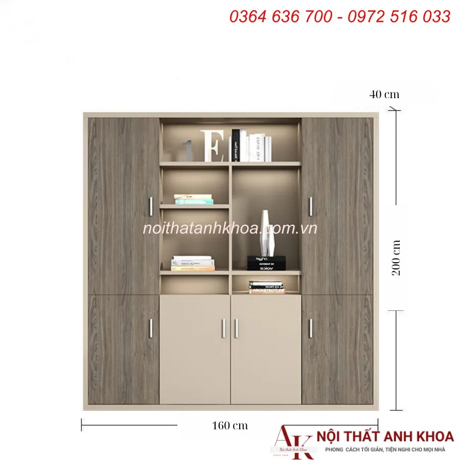 Mẫu Tủ Đựng Hồ Sơ Nhiều Ngăn Gỗ MDF Giá Rẻ