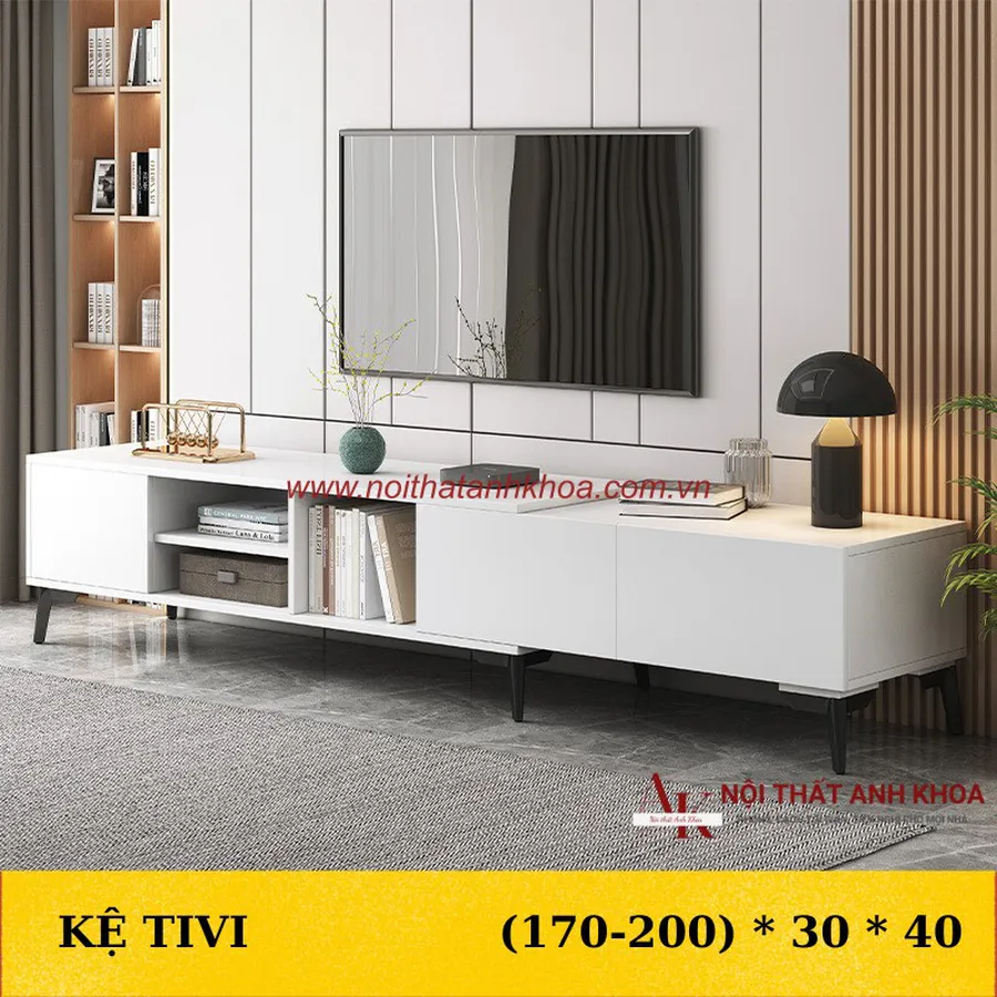 Mẫu Tủ Kệ Tivi Phòng Khách Gỗ MDF Cao Cấp Đẹp Hiện Đại