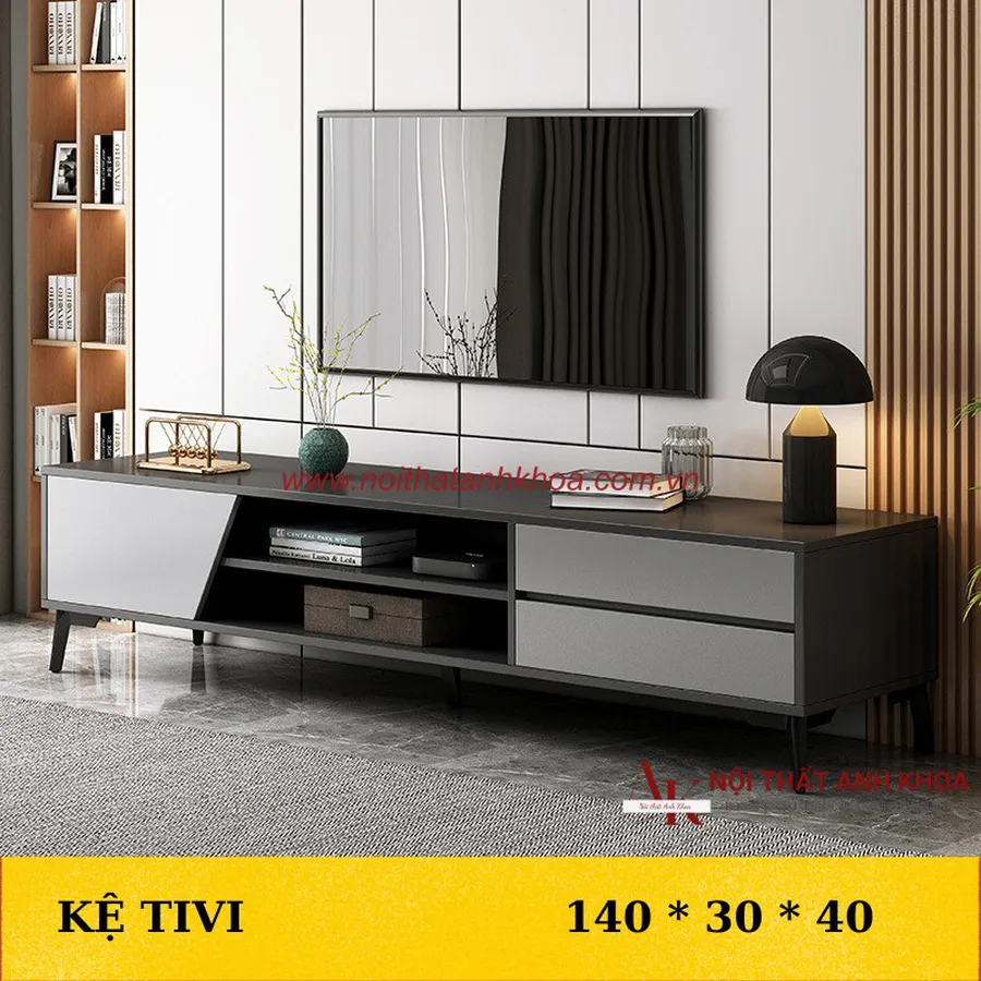 Mẫu Tủ Kệ Tivi Phòng Khách Gỗ MDF Cao Cấp Đẹp Hiện Đại