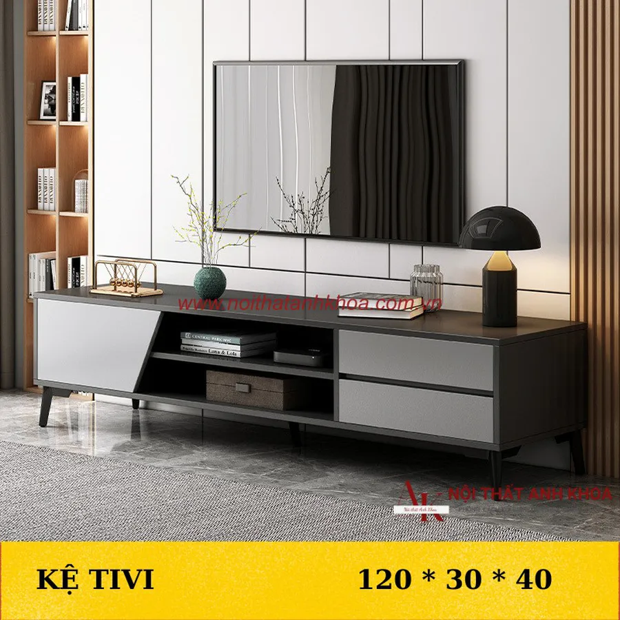 Mẫu Tủ Kệ Tivi Phòng Khách Gỗ MDF Cao Cấp Đẹp Hiện Đại