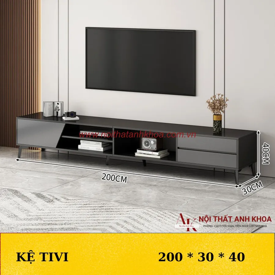 Mẫu Tủ Kệ Tivi Phòng Khách Gỗ MDF Cao Cấp Đẹp Hiện Đại