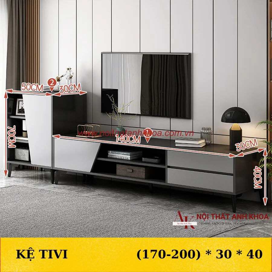 Mẫu Tủ Kệ Tivi Phòng Khách Gỗ MDF Cao Cấp Đẹp Hiện Đại