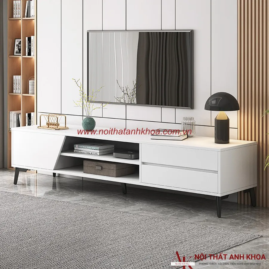 Mẫu Tủ Kệ Tivi Phòng Khách Gỗ MDF Cao Cấp Đẹp Hiện Đại