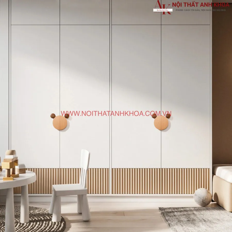 Mẫu Tủ Áo Cho Bé Gái Đẹp Hiện Đại