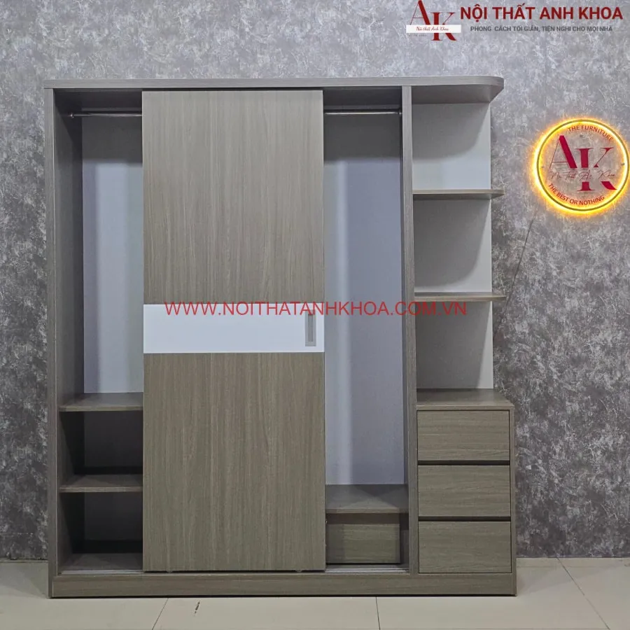 Mẫu Tủ Quần Áo Cửa Lùa Màu Đẹp Tiện Lợi