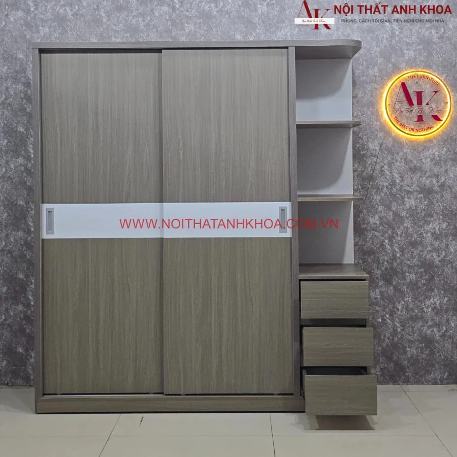 Mẫu Tủ Quần Áo Cửa Lùa Màu Đẹp Tiện Lợi