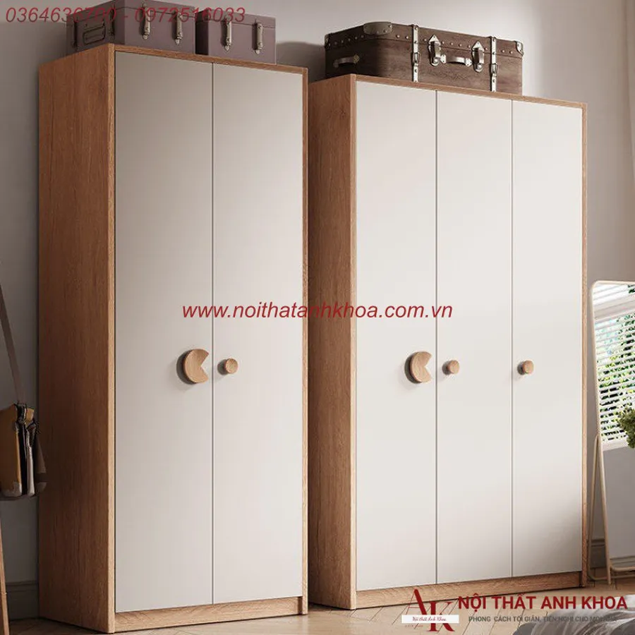 Mẫu Tủ Quần Áo Đẹp Gỗ Công Nghiệp MDF Thiết Kế Hiện Đại Phong Cách