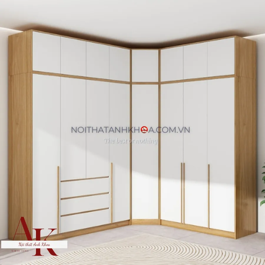 Mẫu Tủ Quần Áo Đẹp Gỗ Công Nghiệp MDF Hiện Đại