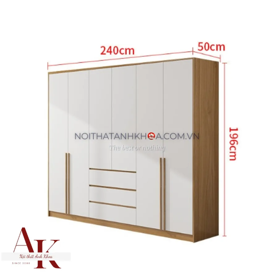 Mẫu Tủ Quần Áo Đẹp Gỗ Công Nghiệp MDF Hiện Đại