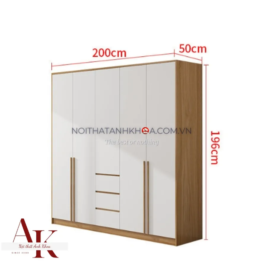 Mẫu Tủ Quần Áo Đẹp Gỗ Công Nghiệp MDF Hiện Đại