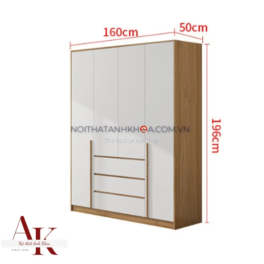 Mẫu Tủ Quần Áo Đẹp Gỗ Công Nghiệp MDF Hiện Đại
