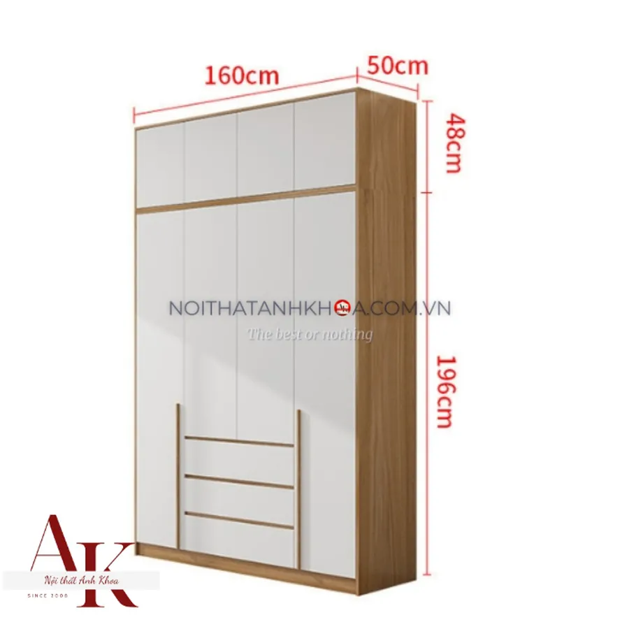 Mẫu Tủ Quần Áo Đẹp Gỗ Công Nghiệp MDF Hiện Đại