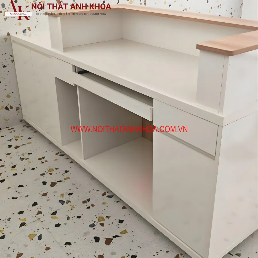 Quầy Thu Ngân Gỗ Công Nghiệp Đẹp Sang Trọng