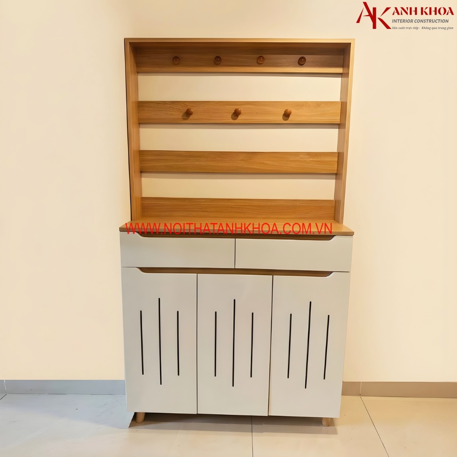 Tủ Giày Thông Minh Kết Hợp Thanh Treo Móc Đồ