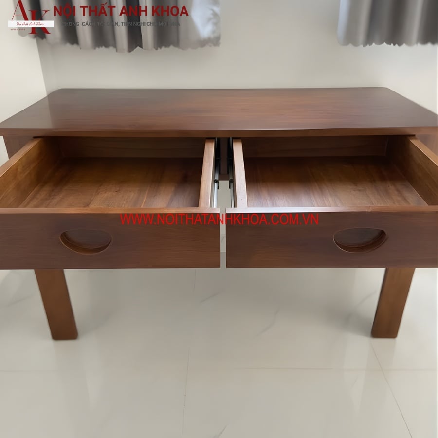 Bàn Làm Việc Gỗ Cao Su Cao Đơn Giản Giá Rẻ