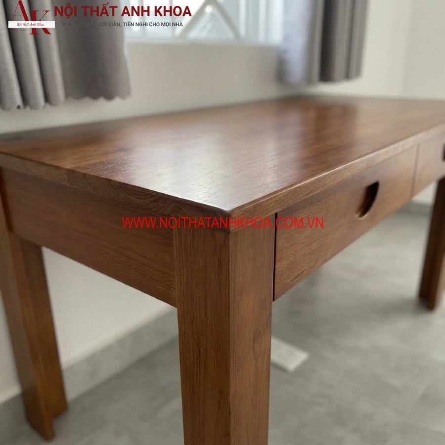 Bàn Làm Việc Gỗ Cao Su Cao Đơn Giản Giá Rẻ