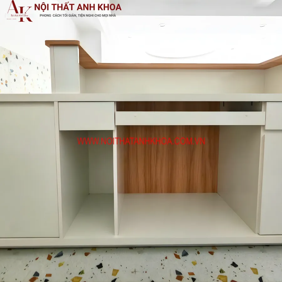 Quầy Thu Ngân Gỗ Công Nghiệp Đẹp Sang Trọng