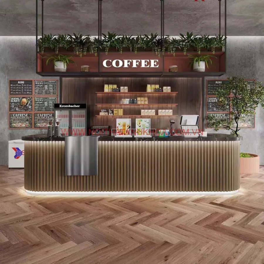 Quầy Bar Quán Cà Phê Đẹp Hiện Đại