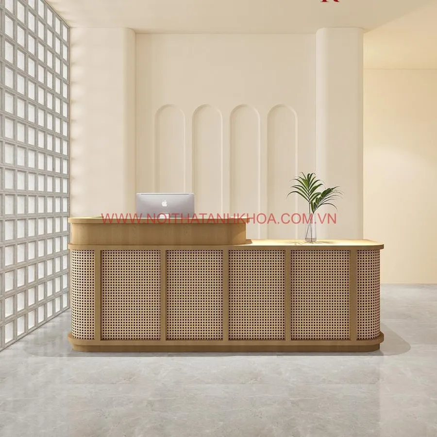 Quầy Lễ Tân Gỗ Công Nghiệp Đẹp Hiện Đại