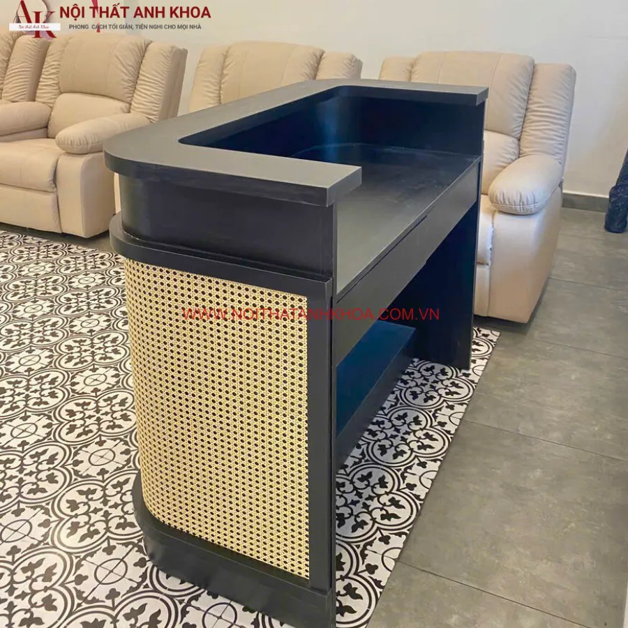 Quầy Lễ Tân Gỗ Công Nghiệp Đẹp Hiện Đại
