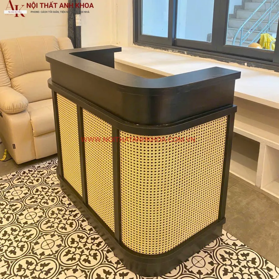 Quầy Lễ Tân Gỗ Công Nghiệp Đẹp Hiện Đại
