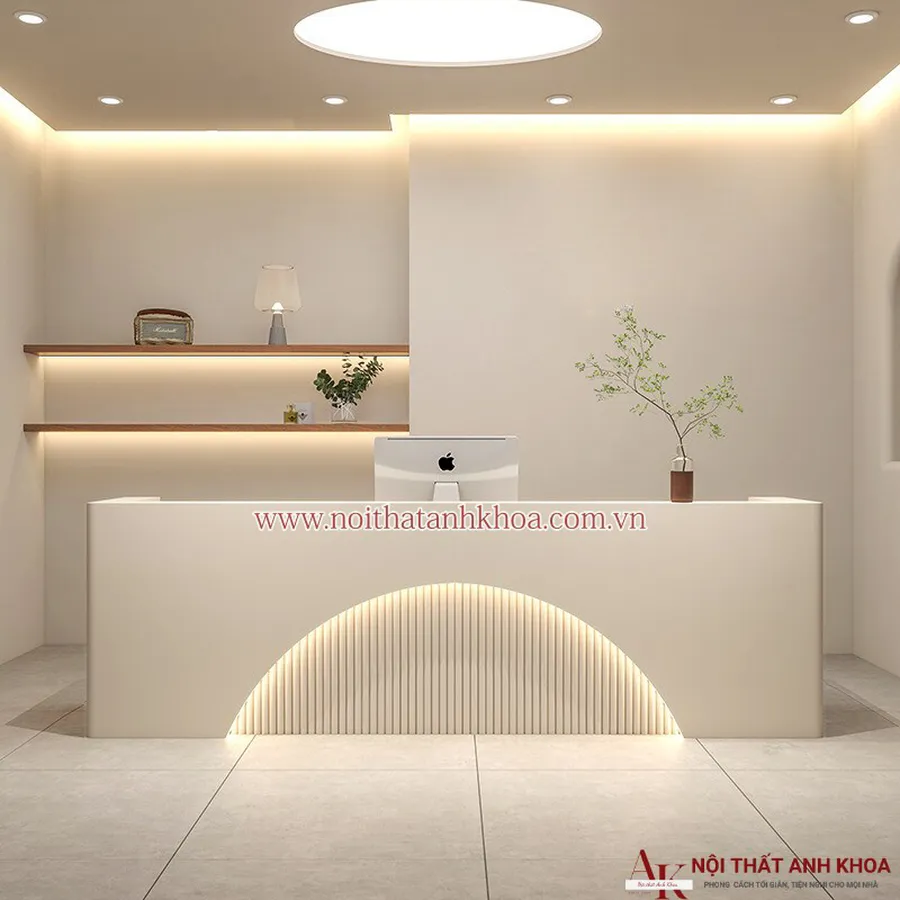 Quầy Lễ Tân Spa Chữ I Đẹp Hiện Đại