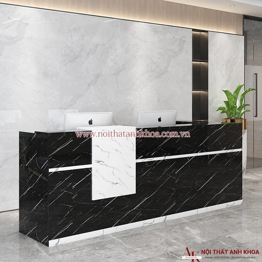 Quầy Lễ Tân Văn Phòng Gỗ MDF Đẹp Hiện Đại Giá Rẻ