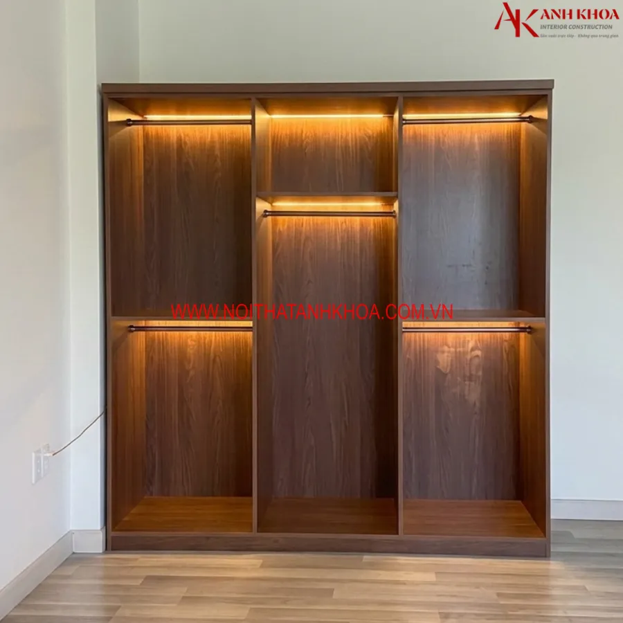 Tủ Quần Áo Cánh Kính Gỗ Công Nghiệp Khung Nhôm Xingfa Cao Cấp Giá Rẻ