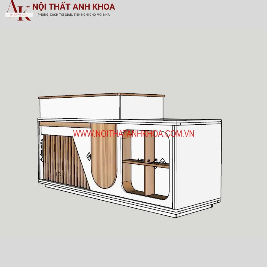 Quầy Thu Ngân Gỗ Công Nghiệp Đẹp Sang Trọng