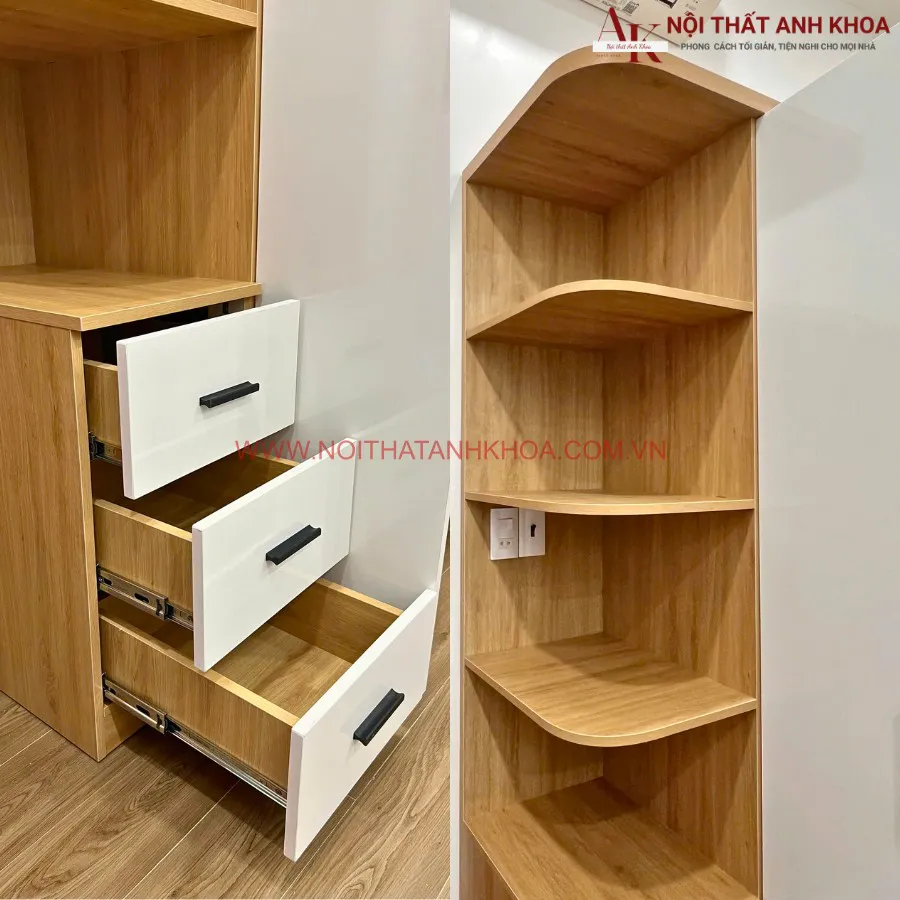 Tủ Áo 4 Cánh Gỗ Công Nghiệp MDF Hiện Đại Giá Rẻ