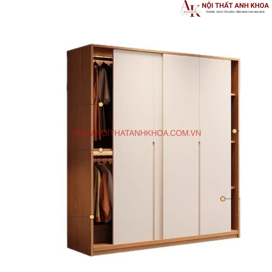 Tủ Áo Cửa Lùa Cao Cấp Gỗ Công Nghiệp