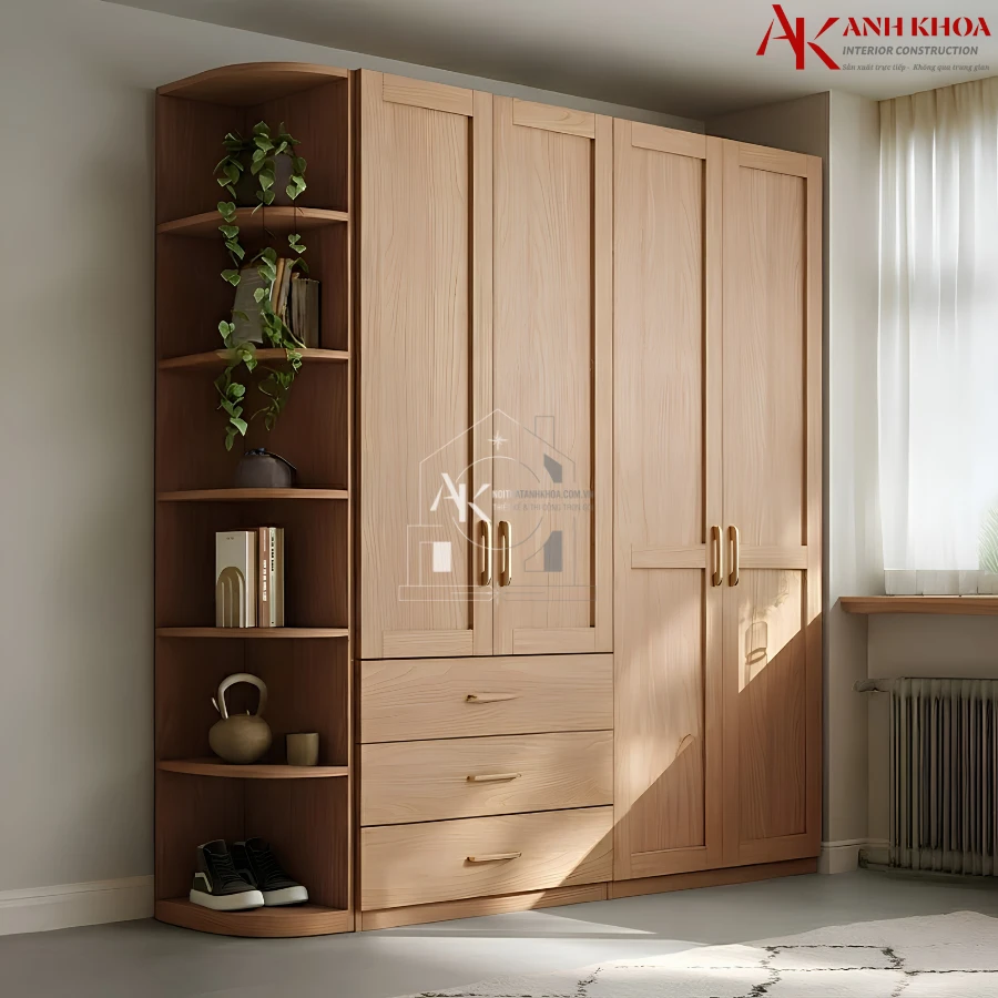 Tủ Áo Gỗ Cao Su Hiện Đại Bền Đẹp
